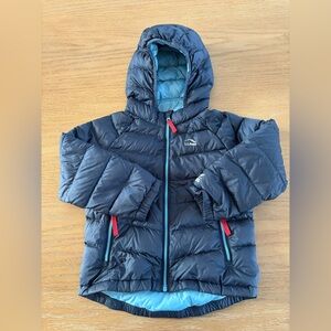 L.L. Bean Navy down Jacket with Light Blue Lining 650 fill